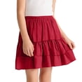 thumbnail image 6 of Khunlpohl Girl's Cotton Skirts Elastic Waisted Pleated Ruffled Hem Summer Casual Comfortable Vacation Skirt, 6 of 7