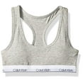 thumbnail image 2 of Calvin Klein Big Girls' Modern Cotton Molded Logo Racerback Bra, Heather Gray, 2 of 2