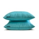 thumbnail image 4 of Funda de almohada lumbar de lujo HomeCentric, color verde mar, paquete de 2, 30 x 55 cm (12 x 22 pulgadas), funda de almohada rectangular lisa y lisa de seda artística, estilo moderno liso - Lujo, 4 of 5