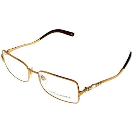 Dolce & Gabbana Prescription Eyeglasses Frames Womens DG1185B 026 Gold Brown Size: Lens/ Bridge/ Temple: 51-16-135