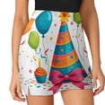 thumbnail image 3 of Birthday Party Fun Colorful Balloons Women's Shorts Non-Slip Single Pocket A-line Trouser Skirt Summer Shorts Casual Shorts for Women, 3 of 7
