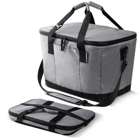 CleverMade Collapsible Tahoe Cooler - 50 Can - Heather Cool Gray/Midnight Black