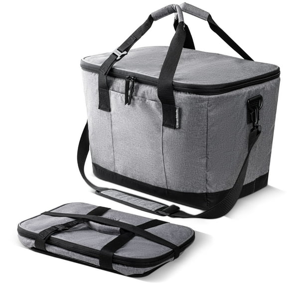 CleverMade Collapsible Tahoe Cooler - 50 Can - Heather Cool Gray/Midnight Black