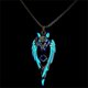 thumbnail image 3 of Wolf Necklace Pendant For Women Men Stainless Steel Luminous Animal Wolf Totem Necklace Teen Halloween Glow In The Dark Jewelry, 3 of 5