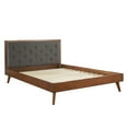 thumbnail image 6 of Linon Mid Century Platform Queen Upholstered Bed, 6 of 7
