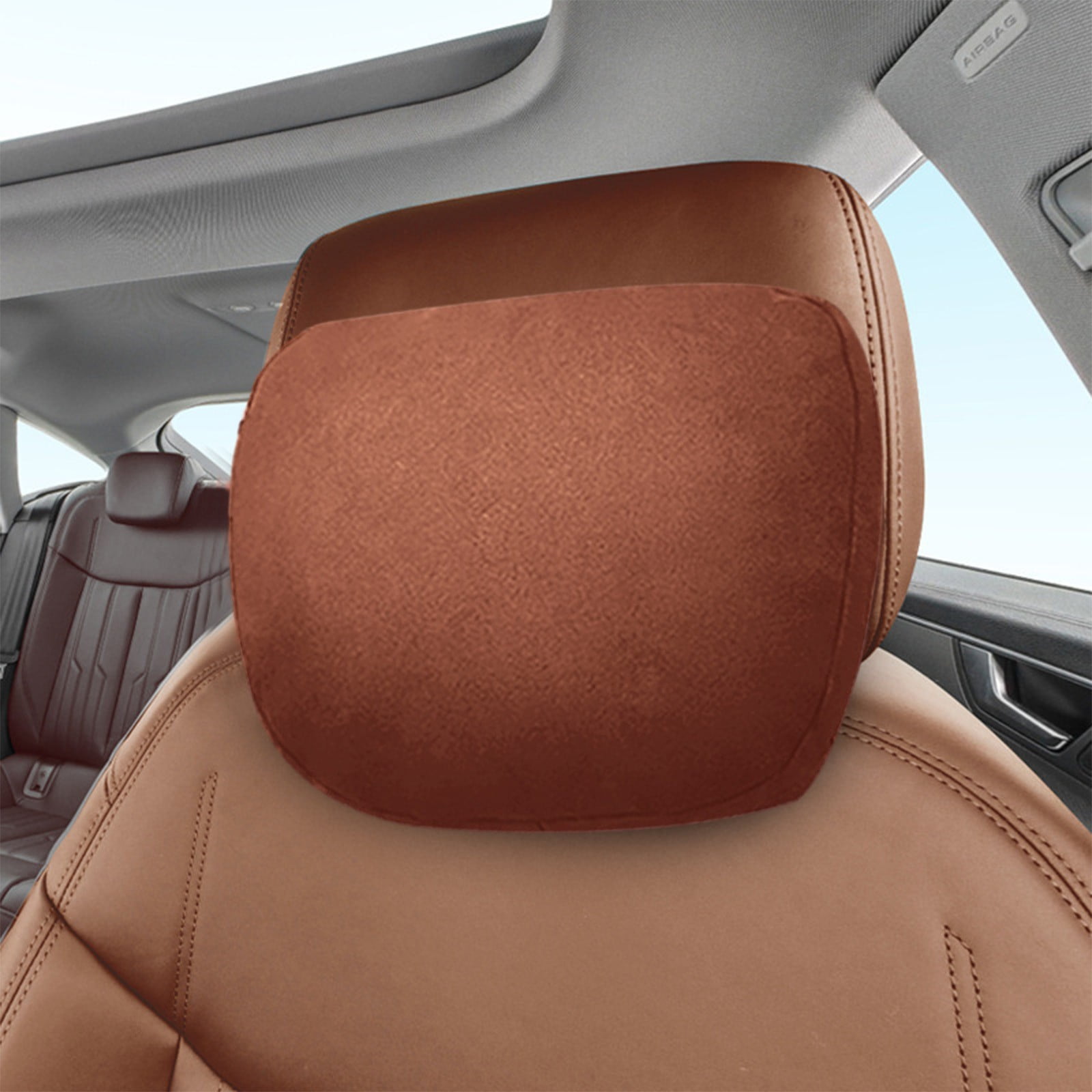 Acheter Repose-tête automatique, coussin de sécurité pour la tête, Protection du cou, siège de voiture, oreiller universel pour voyage, cuir confortable