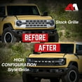 thumbnail image 6 of AMERICAN MODIFIED Armor Grille for 2021 to 2023 Ford Bronco, Glossy Black, 6 of 12