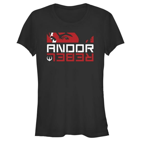 Junior's Star Wars: Andor Eye Shot Cassian Andor Rebel Graphic Tee Black Medium
