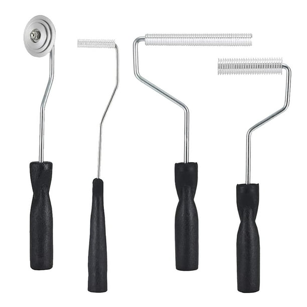 de herramientas de rodillo de fibra de , kit de rodillo de burbujas de resina de fibra de de 4 piezas para reparación de