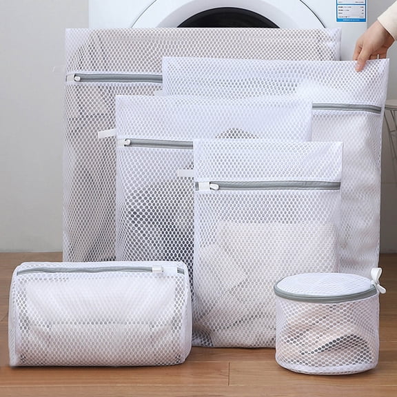 Heavy-Duty Honeycomb Mesh Laundry Bag for Delicates - Zippered Washing Net for Sweaters, Underwear, Bras - Protects Clothes in Washer & Dryer - Polyester Fiber - 1 Pack
