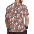 thumbnail image 2 of Wukai Foxes Print Men's Short-Sleeved Mesh T-Shirt,Quick-Dry Short Sleeve Workout T-Shirt-X-Small, 2 of 8