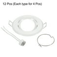thumbnail image 3 of Uxcell 2" Lighting Baffle Trim Downlight Fitting Holder with MR16 GU5.3 Lamp Holder 4 Pack, White, 3 of 5