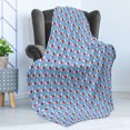 thumbnail image 4 of Angel Wings Soft Flannel Fleece Throw Blanket, Eros Love Theme with Heart on Wings Valentines Day Print, Cozy Plush for Indoor and Outdoor Use, 60" x 80", Pale Blue Vermilion, by Ambesonne, 4 of 5