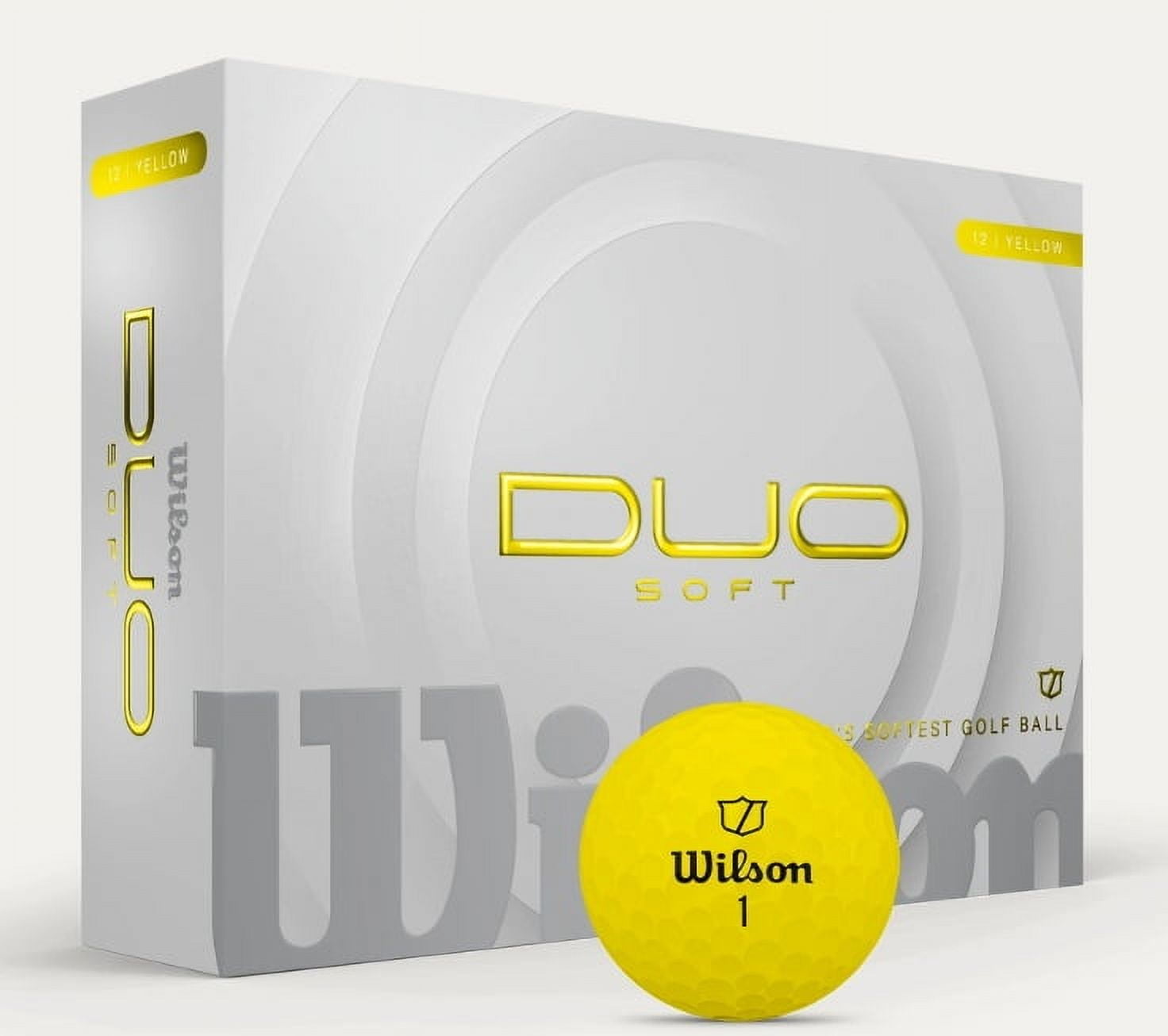 (4 pack) Wilson 2025 Duo Soft Golf Balls, Yellow, 12pk