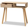 thumbnail image 3 of Baxton Studio Elwyn Modern Light Brown Finished Wood 1-Drawer Console Table, 3 of 10