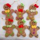 thumbnail image 2 of Decoraciones para árboles de Navidad de 12 cm, adornos de hombre de jengibre de felpa de 6 uds, colgante tradicional de hombre de jengibre de Navidad, con varios lazos kaili Sencillez, 2 of 6