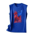 thumbnail image 4 of EINCcm Women American Flag Print Tank Tops USA Stars Stripes Patriotic T Shirt Summer Loose Vest Tees, 4 of 4