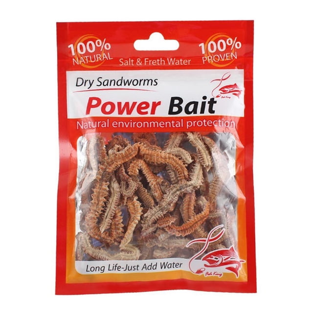 Pesca Gusanos de arena secos Señuelo de pesca Alimentador de agua salada Gusanos Peces de mar Olor Cebos blandos Tmvgtek Para Estrenar