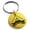 Gold, variant on Stainless Steel Letter A Initial 3D Monogram Engraved Small Medallion Circle Charm Keychain Keyring