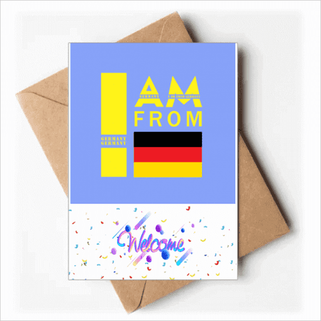 I Am From Germany Art Deco Fashion Welcome Back Greeting Cards Envelopes Blank