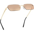 thumbnail image 1 of Gafas de sol retro pequeñas, estrechas y sin montura, transparentes, vintage, 1 of 4