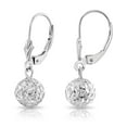 thumbnail image 5 of Tilo Jewelry 10K White Gold Diamond-Cut Ball Drop Dangle Earrings with Secure Leaver-Backs | 9mm | Everyday Earrings for Women & Unisex, 5 of 6