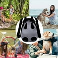 thumbnail image 3 of EastVita Dog Backpack for Small Dogs 5-10 lbs Leg Dog Carrier Wide Straps Shoulder Straps Travel Bag Hands Free Dog Backpack for Walking Bikes and Motorcycles Grey, 3 of 9