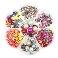 thumbnail image 1 of 1 de Lots de Boîtes Mini Fleurs Rondes en Cristal Tête Plate Attaches en Métal Attaches en Papier Décoration de Scrapbooking pour Décoration Artisanale en Papier -, 1 of 8