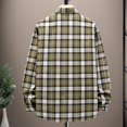 thumbnail image 3 of DDAPJ pyju 2023 Clearance Men's Plaid Flannel Shirts,Open Front Long Sleeve Button Down Shirt Jacket Regular Fit Lapel Collar Business Shirts with Chest Pocket, 3 of 5