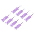 thumbnail image 2 of Peine de cola de 8 piezas, 3 lados, ABS, herramienta de peluquería para teñir el cabello, morado, para salón en casa., 2 of 14