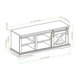 thumbnail image 3 of 48" Sliding Barn Door Entry Bench - Grey Wash, 3 of 8