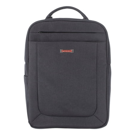 UPC: 0770005405420 | Swiss Mobility Cadence 2 Section Business Backpack  For Laptops 15.6   6  x 6  x 17   Charcoal -SWZBKP1012SMCH