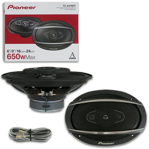 Pioneer TS-A6980F 6" X 9" 6x9-inch 4-way Car Audio Coaxial Speaker 650 Watts
