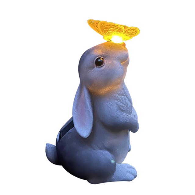 Estatua de animales solares, regalos de Navidad, lámpara de escultura de cachorro de resina, decoraciones para el hogar JShteea El nuevo