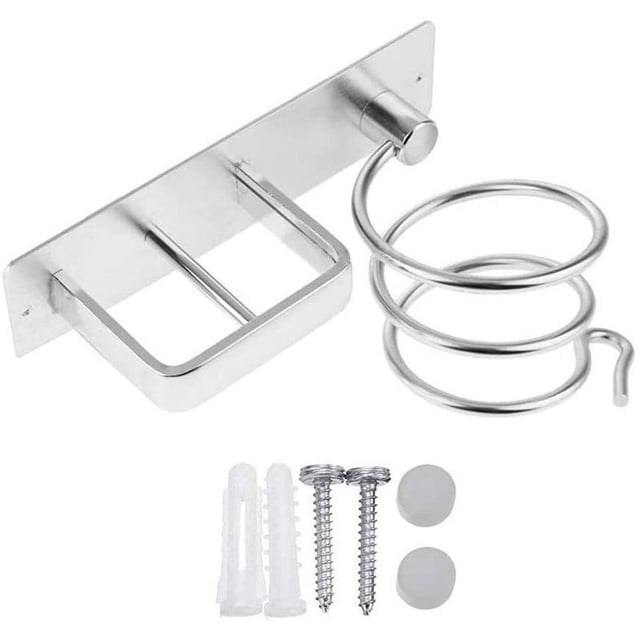 Soporte para secador de pelo, soporte para secador y plancha de pelo de aluminio, soporte para secador de pelo montado en la pared