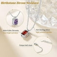 thumbnail image 4 of [Clearance] 925 Sterling Silver November Yellow Topaz Birthstone Necklace for Women Dainty Cubic Zirconia Birthday Valentines Day Christmas Jewelry Gifts for Wife Girlfriend Daughter, 4 of 7