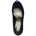 thumbnail image 2 of BANDOLINO Womens Navy 1/2" Hidden Platform Rainaa Peep Toe Stiletto Slip On Dress Pumps Shoes 11 M, 2 of 4