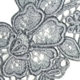 thumbnail image 4 of 8"x2.75"  Yellow Green Gray Red Black Navy Embroidered Venise Lace Applique, 4 of 6