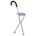 thumbnail image 4 of Support de Canne Pliable Siège de Canne Pliant Tabouret de Canne en Acier Inoxydable Bâton de Marche Siège Canne de Marche avec Siège Support de Canne Pliable Tuyau en Acier Inoxydable Épaissi Éponge Souple, 4 of 5
