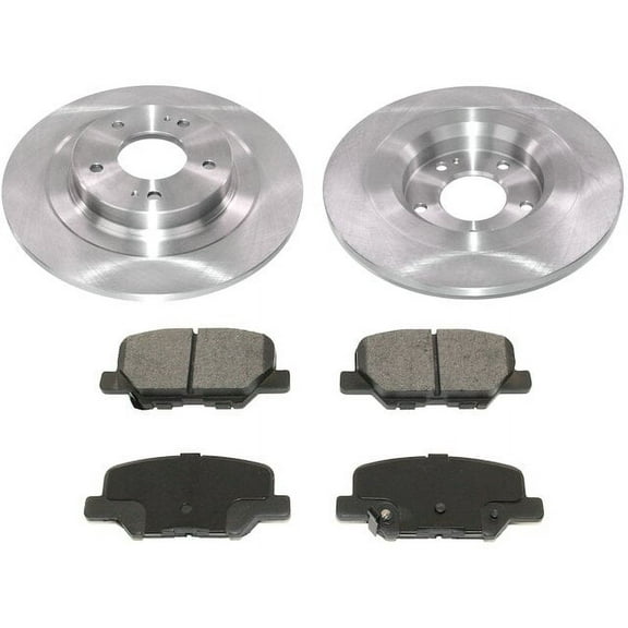 Rear Brake Pad and Rotor Kit - Compatible with 2014 - 2020 Mitsubishi Outlander 2015 2016 2017 2018 2019