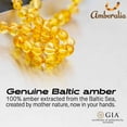 thumbnail image 2 of 19.7-inch Amberalia Amber necklace for adults - Certified Baltic Sea amber - Includes gift box with customized message and engraved storage linen bag, 2 of 5