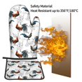 thumbnail image 5 of KLL Cool Chicken Pattern Oven Mitts and Pot Holders 2pcs Sets for Kitchen, Oven Mitt Heat Resistant 536°F, Oven Gloves for Kitchen,Cooking and Baking, 5 of 7