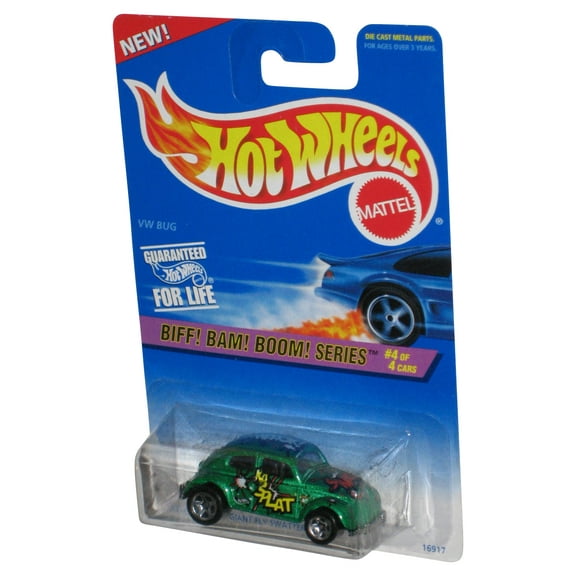 Hot Wheels Biff! Bam! Boom! Series 4/4 (1996) Green VW Bug Toy Car #543