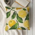 thumbnail image 3 of SHANXI Throw Pillow Covers Lemons Fruit Leaves Yellow Pillow Cases Waist Lumbar Cushion Cover Sofa Home Decorative Rectangle  18x18in, 3 of 5