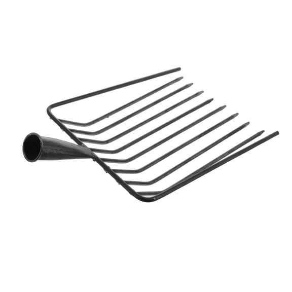 WHAMVOX 1Pack Manure Fork Head Replacement Steel Gardening Hand Fork for Gardeners Black 16.1x11.8x2.0in