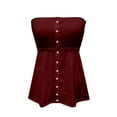 thumbnail image 4 of Top corto sin tirantes de moda - Informal para primavera/verano - Combínalo con vaqueros - Poliéster spandex transpirable - Tallas S-XXL, 4 of 4