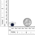 thumbnail image 4 of Gem Stone King 10K White Gold Blue Created Sapphire and Accent Diamond Engagement Ring for Women (2.50 Cttw, Cushion 8MM, Available in Size 5, 6, 7, 8, 9), 4 of 8