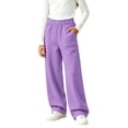 thumbnail image 6 of ATOGUTA Straight Leg Sweatpants Girls Wide Leg High Waist Baggy Pants with Pockets Size 5T-15, 6 of 6