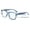 Blue, variant on Large Oversized Progressive Clear Bifocal Reading glasses - No Line or Bubble - Zero Power on Top Reader Unisex CR05 +2.00