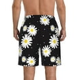 thumbnail image 3 of Kdxio Daisies Flowers Pattern Mens Casual Shorts - Drawstring Summer Beach Sports Shorts for Men, 3 of 9